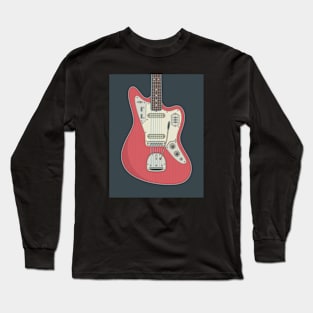 Candy Apple Red Jag Guitar Long Sleeve T-Shirt